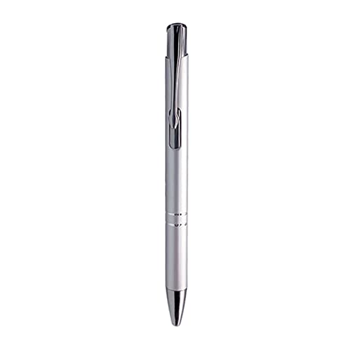 BABYVIVA Kugelschreiber, 10 x einziehbare Kugelschreiber, mittlere Spitze, Arbeitsstift, 1,0 mm, schwarz/blaue Tinte, Metall-Kugelschreiber, komfortables Schreiben von BABYVIVA