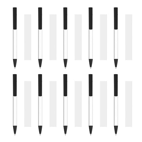 BABYVIVA Kugelschreiber Druckkugelschreiber mit Schrumpffolien für Wärmeübertragung, Sublimationsstifte blanko, Wärmeübertragungs-Kugelschreiber von BABYVIVA