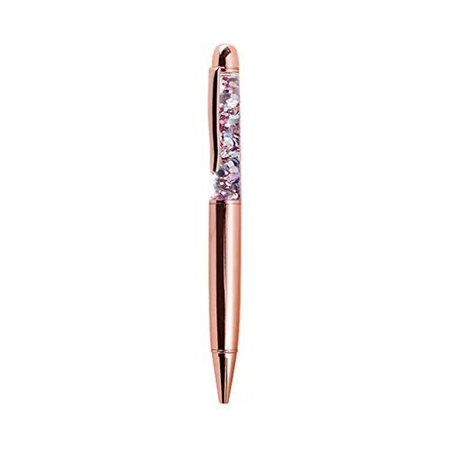 BABYVIVA Luxus-Kugelschreiber, 1,0 mm, Metall, glitzernd, Signaturschreiber, schwarze Tinte, S von BABYVIVA