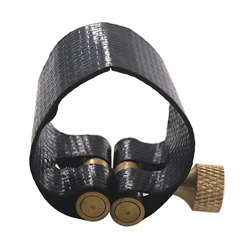 Einzelschraubeinstellung PU Leder Saxophon Fastenel Clip Compact SAX Ligatur Für Alto Saxophon Mundstück von BABYVIVA