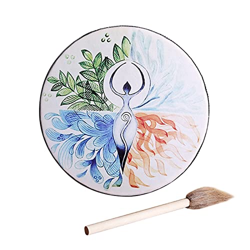 Shaman Drum Sound Heiler Shaman Drum Handgefertigt Shamanic Drum Sibirian Spirit Music Drums Mit Drum Stick Ornamente Kits von BABYVIVA