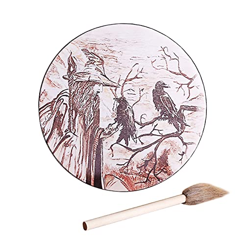 Shaman Drum Sound Heiler Shaman Drum Handgefertigt Shamanic Drum Sibirian Spirit Music Drums Mit Drum Stick Ornamente Kits von BABYVIVA