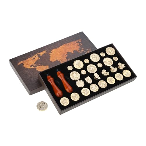 Wachssiegel Briefmarken Set 26 Buchstaben Versiegelung Wachsmarken Mit 2pcs Holzgriffe Wachsstempelkits Für Kartenumschläge Wachssiegel Briefmarken Set 26 Buchstaben Versiegelung Wachsmarken Mit 2pcs Holzgriffe Wachsstempelkits Für Kartenumschläge von BABYVIVA