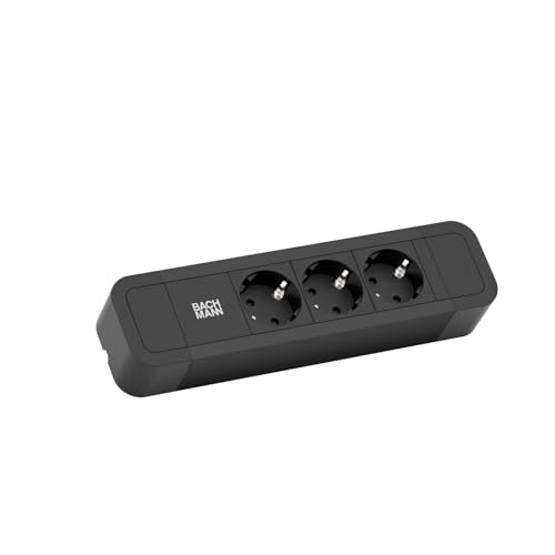 BACHMANN - Primo 2-3fach Steckdosenleiste aus Aluminium. Steckdosenleiste 3-Fach in schwarz. Kabellänge 2m.HO5VV-F 1,50qmm BACHMANN - Primo 2-3fach Steckdosenleiste aus Aluminium. Steckdosenleiste 3-Fach in schwarz. Kabellänge 2m.HO5VV-F 1,50qmm von BACHMANN
