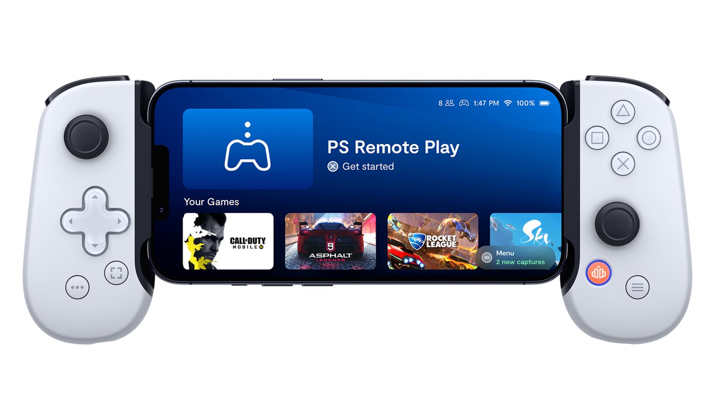 Backbone für Apple iPhone (Lightning) - Playstation-Edition - 1. Generation Smartphone-Controller (weiß) von Backbone