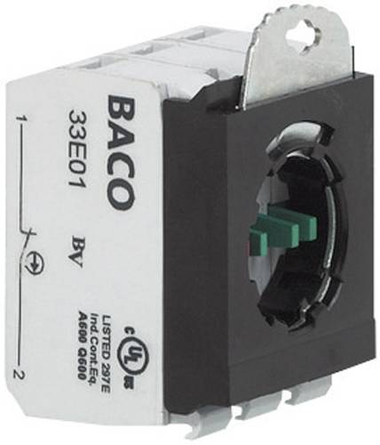 BACO 333E11 Kontaktelement mit Befestigungsadapter 1 Öffner, 1 Schließer tastend 600V 1St. von BACO