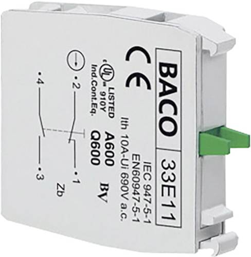 BACO 33E11 Kontaktelement 1 Öffner, 1 Schließer tastend 600V 1St. von BACO
