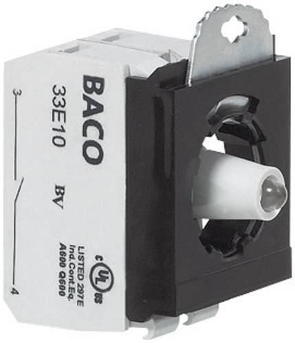 BACO BA333EAGH10 Kontaktelement, LED-Element mit Befestigungsadapter 1 Schließer Grün tastend 230V von BACO