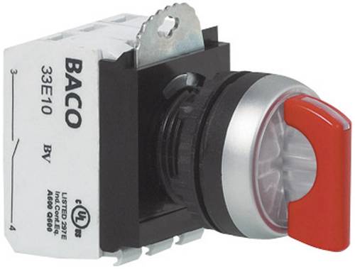 BACO BAL21KG10C L21KG10C Wahltaste Frontring Kunststoff, verchromt Rot 1 x 45° 1St. von BACO