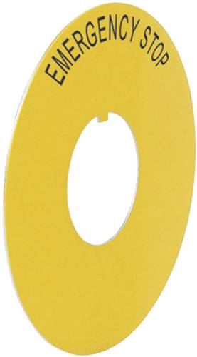 BACO BALWE16300 Bezeichnungsschild (Ø) 60mm EMERGENCY STOP Gelb von BACO