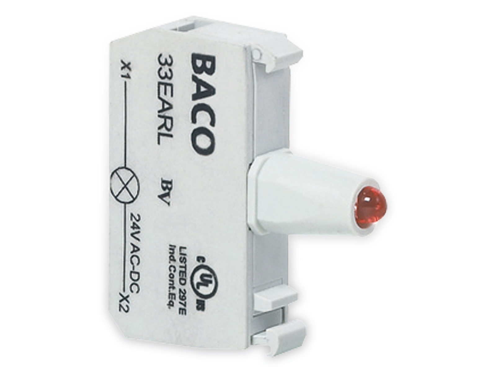 BACO Befehls- und Meldegeräte, 33EARH, LED-Element, 3,7W, rot von BACO