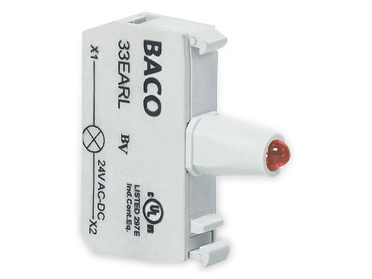 BACO Befehls- und Meldegeräte, 33EARL, LED-Element, 0,6W, rot von BACO