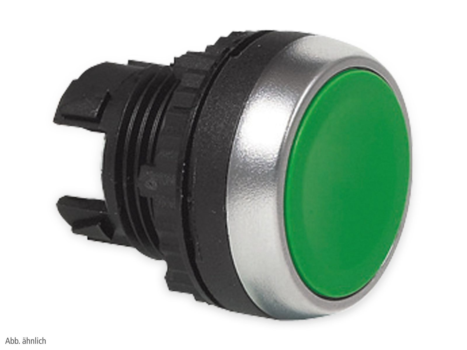 BACO Befehls- und Meldegeräte, L21AA82, Drucktaster flach, unbeleuchtbar, Beschriftung 1, grün, 22mm von BACO