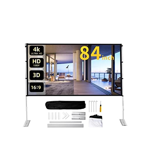 Projektionsleinwand 16: 9 Outdoor lichtdurchsichtige Halterung 84-Zoll-Home-Projektor lichtdichtiger tragbarer faltender High-Definition-Bildschirm mit Halterung Projektionsleinwand 16: 9 Outdoor lichtdurchsichtige Halterung 84-Zoll-Home-Projektor lichtdichtiger tragbarer faltender High-Definition-Bildschirm mit Halterung von BAFEIYA