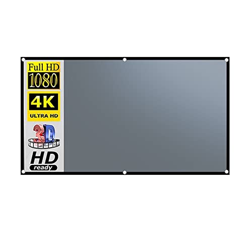 Projektionsleinwand 16: 9 Projektor Anti-Light-Vorhang-Bildschirm 100 120 Zoll 3D HD Tragbarer Projektionsbildschirm mit Löchern im Freien innen(84 inch) von BAFEIYA