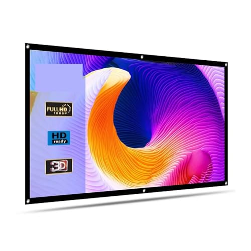Projektionsleinwand 16:9 tragbare 120-Zoll-Projektor-Leinwand, 100-Zoll-Wand-Leinwand for Projektor, Heimkino, Outdoor-Projektionsfläche(120 inch) von BAFEIYA