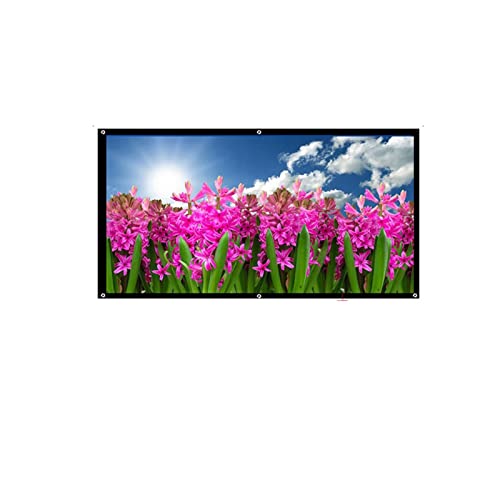 Projektionsleinwand Große Größenbildschirm 300 Zoll 16: 9 3D Silberprojektionsfenster Stoff mit Ösen Einfache Installation for Home Party Backyard Stadium Park Outdoor von BAFEIYA