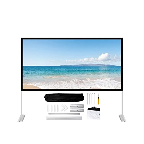 Projektionsleinwand Projector Protective Outdoor Portable Faltbare Bildschirm 16: 9 84 100 120 Zoll Home Outdoor KTV Büro 3D HD. Projektionsregelung.(72 inch) von BAFEIYA