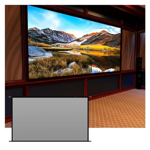 Projektionsleinwand Tragbare Filmleinwand for den Außen- und Innenbereich, 4K-Faltbare, faltenfreie Präsentationsleinwand for die Vorder- und Rückprojektion(60 inch) von BAFEIYA