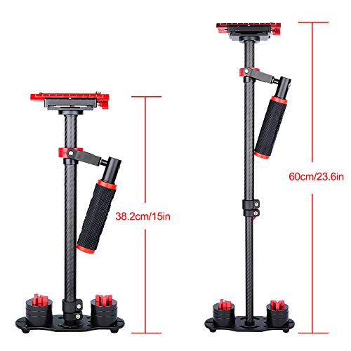 Carbonfaser -Handheld -Stabilisator, Exquisite Verarbeitung Ergonomischer Kamera Stabilisator mit Schnellfreigabeplatte für DSLR Kameras, Einstellbare Höhe von 38,2 Cm Bis 60 Cm, Hergestellt von (Rot) Carbonfaser -Handheld -Stabilisator, Exquisite Verarbeitung Ergonomischer Kamera Stabilisator mit Schnellfreigabeplatte für DSLR Kameras, Einstellbare Höhe von 38,2 Cm Bis 60 Cm, Hergestellt von (Rot) von BAFOVY