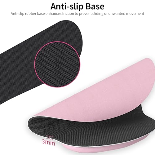 Ergonomische Unterstützung für Komfortable Tipps und Mauskontrolle, Verbesserten Komfort mit Speicherschaum, Sicherer und Stabiler Anti-Rutsch-Basis, Bequemer Atmungsaktives Stoff, Umfassend (GREY) von BAFOVY