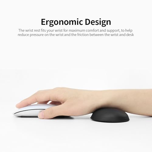 Maus Handgelenk Ruhe Anti-Rutsch-Basis-Stressabbau Hochwertiger Material Ergonomisches Design Handgelenk Pause für Maus Handgelenksblock für (BLACK) von BAFOVY