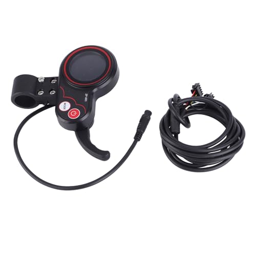 Scooter -Gas, Umfassender Tachometer -Daumendrossel mit LCD Display für Elektrofahrrad, Vielseitig und Komfortable und Einfache Installation (48V) von BAFOVY