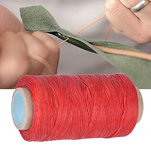 Top -Qualität 250m Lederhandwerk Flacher Wachse, Nähfaden für Kuhpferd, Lederbeutel, Geldbörse, 6 Farboptionen, Tragbares, Praktisches Handwerkswerkzeug für Lederhandwerk (Rot) von BAFOVY