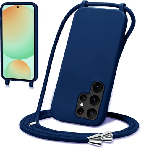 BAFUGU Handykette Hülle für Samsung Galaxy S25 Ultra, Abnehmbar Kordel Stossfest Bumper Cover zum Umhängen, Necklace Hülle, Stylische Verstellbarer Halskette, Handyhülle-blau BAFUGU Handykette Hülle für Samsung Galaxy S25 Ultra, Abnehmbar Kordel Stossfest Bumper Cover zum Umhängen, Necklace Hülle, Stylische Verstellbarer Halskette, Handyhülle-blau von BAFUGU