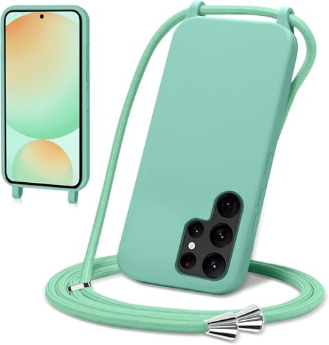 BAFUGU Handykette Handyhülle für Samsung Galaxy S25 Ultra Hülle Abnehmbar Kordel Stossfest Bumper Cover zum Umhängen Necklace Hülle Necklace Hülle Stylische Verstellbarer Halskette Handyhülle-Mintgrün BAFUGU Handykette Handyhülle für Samsung Galaxy S25 Ultra Hülle Abnehmbar Kordel Stossfest Bumper Cover zum Umhängen Necklace Hülle Necklace Hülle Stylische Verstellbarer Halskette Handyhülle-Mintgrün von BAFUGU