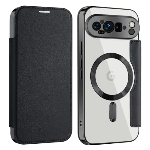 BAFUGU Hülle für Google Pixel 9 Pro XL Klapphülle, Kompatibel mit Mag-Safe Kartenfach PU Leder Anti-Kratzer Handyhülle mit RFID-Sperre Schutzhülle Transparent Flip Case Cover-Black BAFUGU Hülle für Google Pixel 9 Pro XL Klapphülle, Kompatibel mit Mag-Safe Kartenfach PU Leder Anti-Kratzer Handyhülle mit RFID-Sperre Schutzhülle Transparent Flip Case Cover-Black von BAFUGU