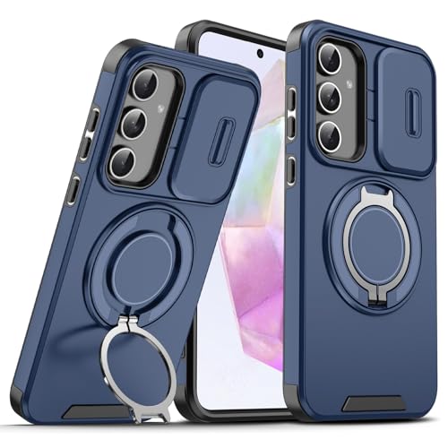 BAFUGU Hülle für Samsung Galaxy A16 5G Handyhülle Robuste Stoßfeste Schutzhülle mit Schiebbarer Kameraschutz und 360 Grad Ring Stand Militär Stoßfeste Anti Kratzer Silikon Schutzhülle-Blau BAFUGU Hülle für Samsung Galaxy A16 5G Handyhülle Robuste Stoßfeste Schutzhülle mit Schiebbarer Kameraschutz und 360 Grad Ring Stand Militär Stoßfeste Anti Kratzer Silikon Schutzhülle-Blau von BAFUGU