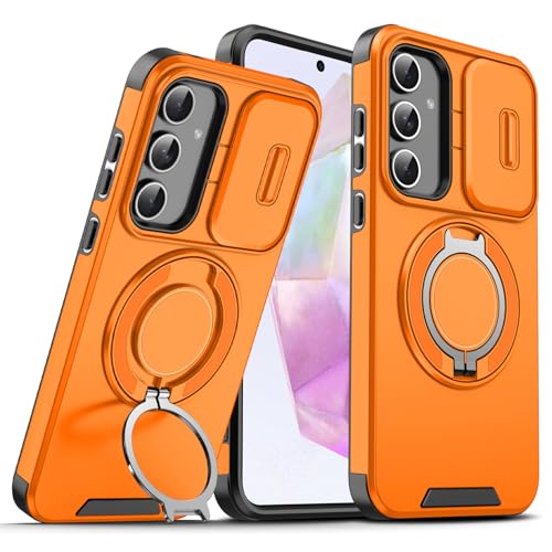 BAFUGU Hülle für Samsung Galaxy A16 5G Handyhülle Robuste Stoßfeste Schutzhülle mit Schiebbarer Kameraschutz und 360 Grad Ring Stand Militär Stoßfeste Anti Kratzer Silikon Schutzhülle-Orange BAFUGU Hülle für Samsung Galaxy A16 5G Handyhülle Robuste Stoßfeste Schutzhülle mit Schiebbarer Kameraschutz und 360 Grad Ring Stand Militär Stoßfeste Anti Kratzer Silikon Schutzhülle-Orange von BAFUGU