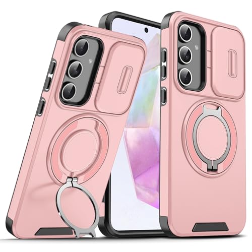 BAFUGU Hülle für Samsung Galaxy A16 5G Handyhülle Robuste Stoßfeste Schutzhülle mit Schiebbarer Kameraschutz und 360 Grad Ring Stand Militär Stoßfeste Anti Kratzer Silikon Schutzhülle-Rosa BAFUGU Hülle für Samsung Galaxy A16 5G Handyhülle Robuste Stoßfeste Schutzhülle mit Schiebbarer Kameraschutz und 360 Grad Ring Stand Militär Stoßfeste Anti Kratzer Silikon Schutzhülle-Rosa von BAFUGU
