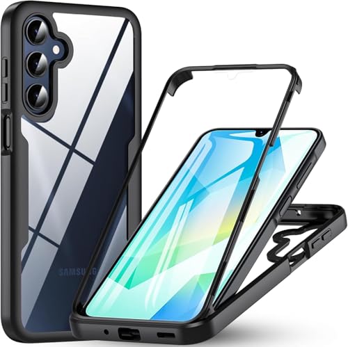BAFUGU Hülle für Samsung Galaxy A56/Samsung Galaxy A36 Handyhülle 360 Stoßfest Schutzhülle Rundumschutz Cover Case mit Eingebautem Displayschutz Stoßfeste Transparent Schutzhülle-Schwarz BAFUGU Hülle für Samsung Galaxy A56/Samsung Galaxy A36 Handyhülle 360 Stoßfest Schutzhülle Rundumschutz Cover Case mit Eingebautem Displayschutz Stoßfeste Transparent Schutzhülle-Schwarz von BAFUGU