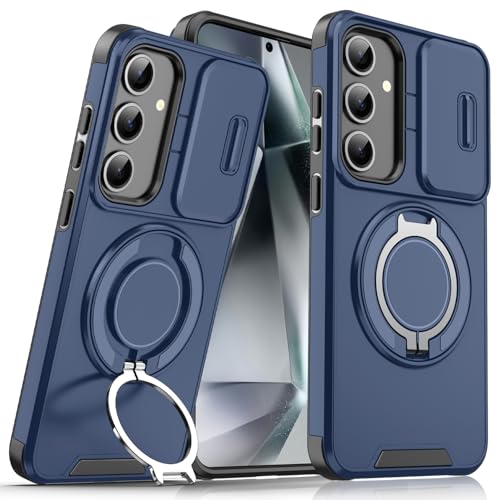 BAFUGU Hülle für Samsung Galaxy S25 Plus/Samsung Galaxy S24 Plus Handyhülle Kompatibel mit MagSafe mit Schiebbarer Kameraschutz und 360 Grad Ring Stand Militär Stoßfeste Schutzhülle-Blau BAFUGU Hülle für Samsung Galaxy S25 Plus/Samsung Galaxy S24 Plus Handyhülle Kompatibel mit MagSafe mit Schiebbarer Kameraschutz und 360 Grad Ring Stand Militär Stoßfeste Schutzhülle-Blau von BAFUGU