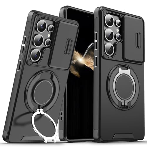 BAFUGU Hülle für Samsung Galaxy S25 Ultra Handyhülle Robuste Stoßfeste Schutzhülle mit Schiebbarer Kameraschutz und 360 Grad Ring Stand Militär Stoßfeste Anti Kratzer Silikon Schutzhülle-Schwarz BAFUGU Hülle für Samsung Galaxy S25 Ultra Handyhülle Robuste Stoßfeste Schutzhülle mit Schiebbarer Kameraschutz und 360 Grad Ring Stand Militär Stoßfeste Anti Kratzer Silikon Schutzhülle-Schwarz von BAFUGU