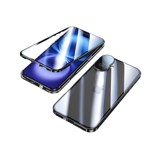 BAFUGU Hülle für iPhone 16 Magnetische Adsorption Handyhülle 360 Grad Stoßschutz Vorne hinten Gehärtetes Glas Schutzhülle Metallrahmen Case Handyhülle für iPhone 16 -schwarz BAFUGU Hülle für iPhone 16 Magnetische Adsorption Handyhülle 360 Grad Stoßschutz Vorne hinten Gehärtetes Glas Schutzhülle Metallrahmen Case Handyhülle für iPhone 16 -schwarz von BAFUGU