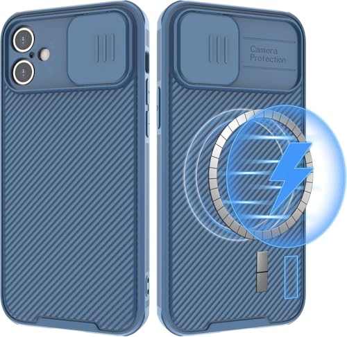 BAFUGU Hülle für iPhone 16 Plus Schutzhülle kompatibel mit MagSafe mit Schiebe-Kamera-Abdeckung und Anti-Rutsch Stoßfest Kratzfest Schutzhülle Magnetische Militär Kameraschutz Handyhülle-Blau BAFUGU Hülle für iPhone 16 Plus Schutzhülle kompatibel mit MagSafe mit Schiebe-Kamera-Abdeckung und Anti-Rutsch Stoßfest Kratzfest Schutzhülle Magnetische Militär Kameraschutz Handyhülle-Blau von BAFUGU