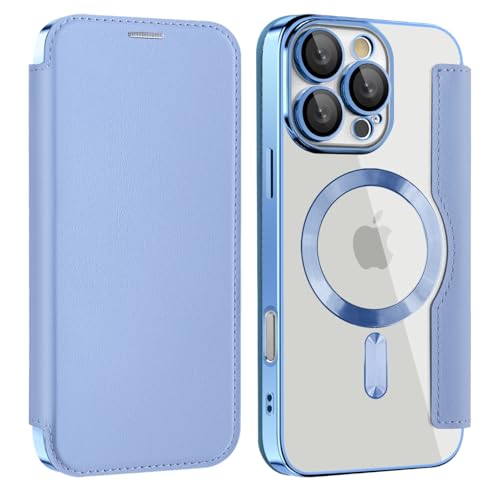 BAFUGU Hülle für iPhone 16 Pro Klapphülle, Kompatibel mit Mag-Safe Kartenfach PU Leder Anti-Kratzer Handyhülle mit RFID-Sperre Schutzhülle Transparent Flip Case Cover für iPhone 16 Pro-blau BAFUGU Hülle für iPhone 16 Pro Klapphülle, Kompatibel mit Mag-Safe Kartenfach PU Leder Anti-Kratzer Handyhülle mit RFID-Sperre Schutzhülle Transparent Flip Case Cover für iPhone 16 Pro-blau von BAFUGU