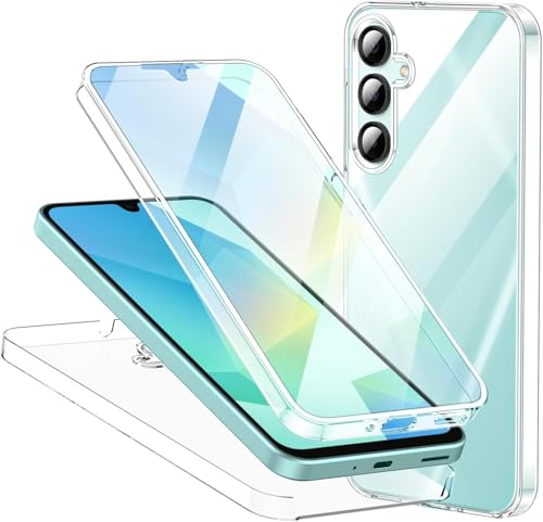 BAFUGU Kompatibel mit Samsung Galaxy A16 5G Hülle 360 Grad Handyhülle Militärnorm Schutz, vergilbungsbeständig, mit Eingebautem Displayschutz Stoßfest Bumper Transparent Case für Samsung A16 5G-Klar BAFUGU Kompatibel mit Samsung Galaxy A16 5G Hülle 360 Grad Handyhülle Militärnorm Schutz, vergilbungsbeständig, mit Eingebautem Displayschutz Stoßfest Bumper Transparent Case für Samsung A16 5G-Klar von BAFUGU
