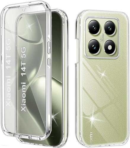 BAFUGU Kompatibel mit Xiaomi 14 T Hülle 360 Grad Handyhülle Militärnorm Schutz, vergilbungsbeständig, mit Eingebautem Displayschutz Stoßfest Bumper Transparent Case für Xiaomi 14 T-Klar BAFUGU Kompatibel mit Xiaomi 14 T Hülle 360 Grad Handyhülle Militärnorm Schutz, vergilbungsbeständig, mit Eingebautem Displayschutz Stoßfest Bumper Transparent Case für Xiaomi 14 T-Klar von BAFUGU