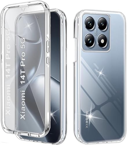BAFUGU Kompatibel mit Xiaomi 14 T Pro Hülle 360 Grad Handyhülle Militärnorm Schutz, vergilbungsbeständig, mit Eingebautem Displayschutz Stoßfest Bumper Transparent Case für Xiaomi 14 T Pro-Klar BAFUGU Kompatibel mit Xiaomi 14 T Pro Hülle 360 Grad Handyhülle Militärnorm Schutz, vergilbungsbeständig, mit Eingebautem Displayschutz Stoßfest Bumper Transparent Case für Xiaomi 14 T Pro-Klar von BAFUGU