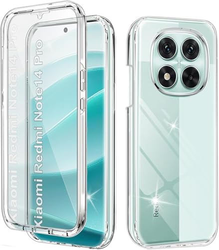 BAFUGU Transparent Hülle für Xiaomi Redmi Note 14 Pro 5G/Redmi Note 14 Pro+ 5G Handyhülle mit Bildschirmschutz 360 Grad Schutzhülle Full Body Schutz Staubschutz Panzerhülle Handyhülle BAFUGU Transparent Hülle für Xiaomi Redmi Note 14 Pro 5G/Redmi Note 14 Pro+ 5G Handyhülle mit Bildschirmschutz 360 Grad Schutzhülle Full Body Schutz Staubschutz Panzerhülle Handyhülle von BAFUGU