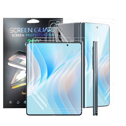 BAFUGU für Samsung Galaxy Z Fold 6 Schutzfolie, [1 Satz 4 Membranblätter] [Blase Selbst-Extinktion] [Auto Installation] Fingerabdruck-ID Flexible Folie für Galaxy Z Fold 6 Displayfolie von BAFUGU
