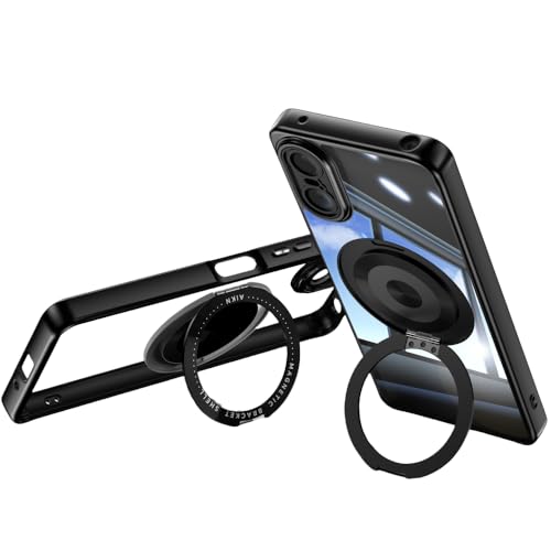 BAFUGU für Sony Xperia 10 VI hülle mit magnetischem, 360° drehbarem unsichtbarem Ringständer, kompatibel mit MagSafe, militärischer Fallschutz, Gehäuse für Sony Xperia 10 VI-schwarz BAFUGU für Sony Xperia 10 VI hülle mit magnetischem, 360° drehbarem unsichtbarem Ringständer, kompatibel mit MagSafe, militärischer Fallschutz, Gehäuse für Sony Xperia 10 VI-schwarz von BAFUGU