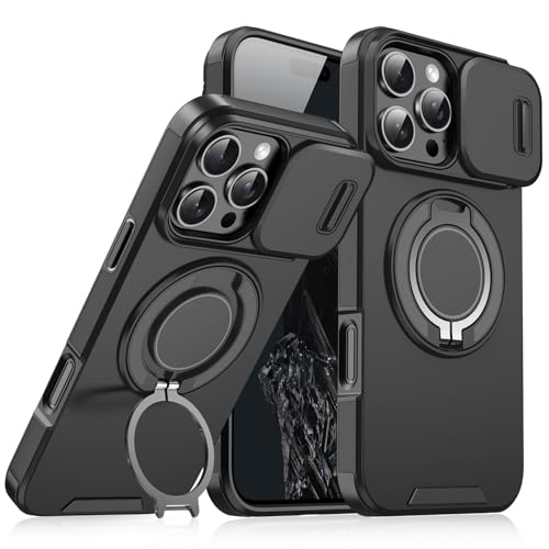BAFUGU für iPhone 16 Pro Max Hülle für MagSafe mit Ständer mit Ständer & Kameraschutz, Robuste Stoßfeste Schutzhülle mit 360 Grad Ring Stand,Robust Fallschutz Outdoor Militär Schutzhülle-Blau BAFUGU für iPhone 16 Pro Max Hülle für MagSafe mit Ständer mit Ständer & Kameraschutz, Robuste Stoßfeste Schutzhülle mit 360 Grad Ring Stand,Robust Fallschutz Outdoor Militär Schutzhülle-Blau von BAFUGU