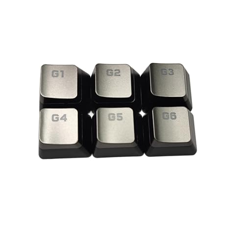 BAHJKASD 6PCS G1G2G3G4G5G6 Makro Keycap ABS Hintergrundbeleuchtete Makro Key Caps Für CorsairK95 K100 RGB Gaming Tastaturen von BAHJKASD