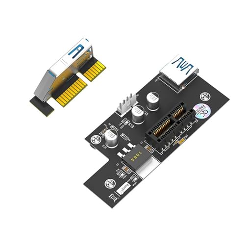 BAHJKASD PCIE 1X Zu 1X Karte 15Pin Power LED Anzeigen Mit Magnetische Fuß Pad Konverter Adapter Für Bergbau PCIE Extender von BAHJKASD