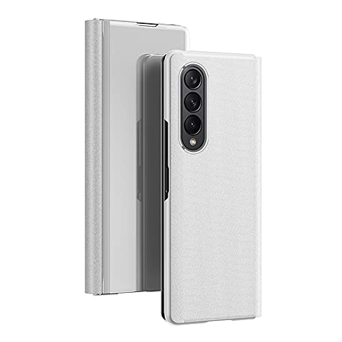 BAIDIYU Handyhülle für Samsung Galaxy Z Fold 3 5G Hülle, Spiegelseitige Smart Flip Schutzhülle, Voller Schutz, Hülle für Samsung Galaxy Z Fold 3 5G Handy Schutzhülle.(Silber) von BAIDIYU